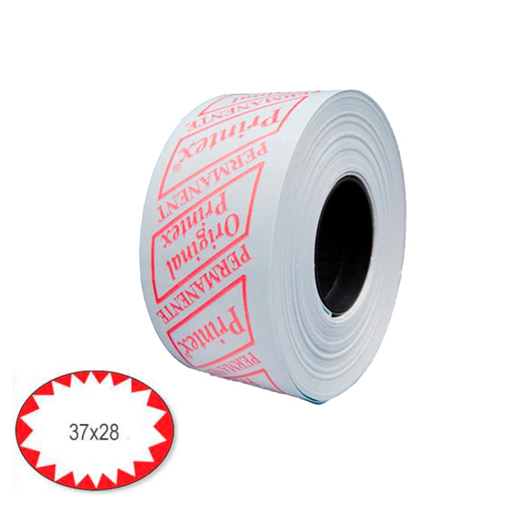 Етикет-стрічка 37х28 Printex (Овальна)