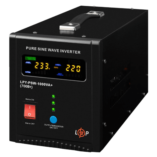 ДБЖ LogicPower LPY-PSW-1000VA+ (700Вт) 10A/20A з правильною синусоїдою 12V