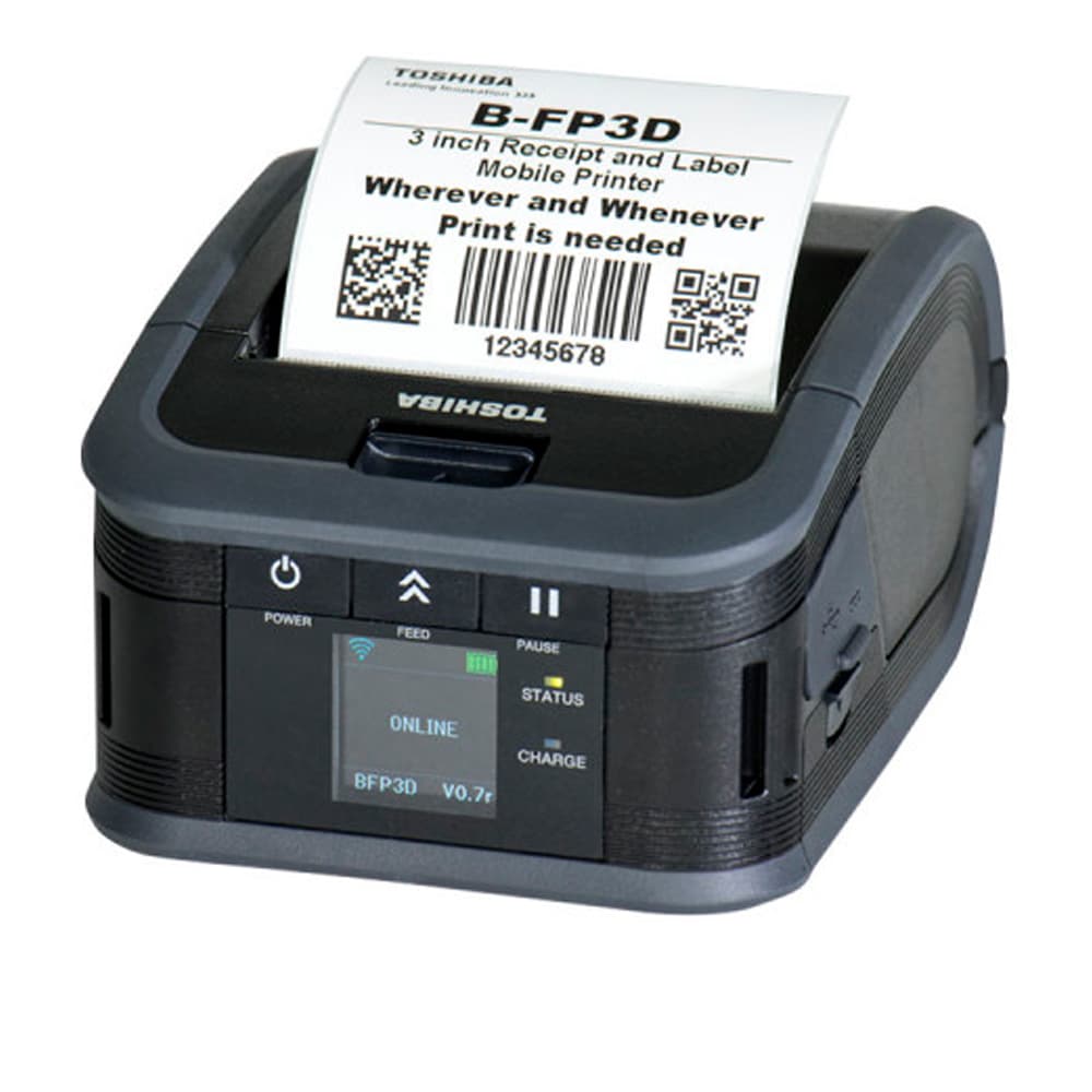 Мобільний принтер етикеток Toshiba B-FP3D-GS30-QM-R | (USB + Bluetooth + NFC)