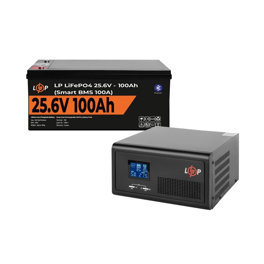 Комплект резервного живлення LP (LogicPower) ДБЖ + літієва (LiFePO4) батарея (UPS 2300VA + АКБ LiFePO4 2560W)