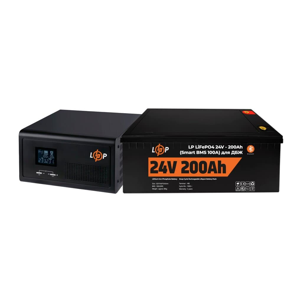 Комплект резервного живлення LP (LogicPower) ДБЖ + літієва (LiFePO4) батарея (UPS 1500VA + АКБ LiFePO4 2560W)